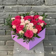 Цветочная композиция из Розы в коробке в Шолохово