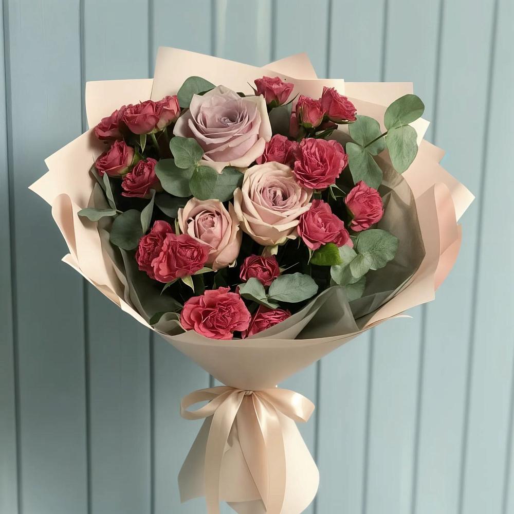 Букет цветов из: Гвоздики и Розы в Шолохово