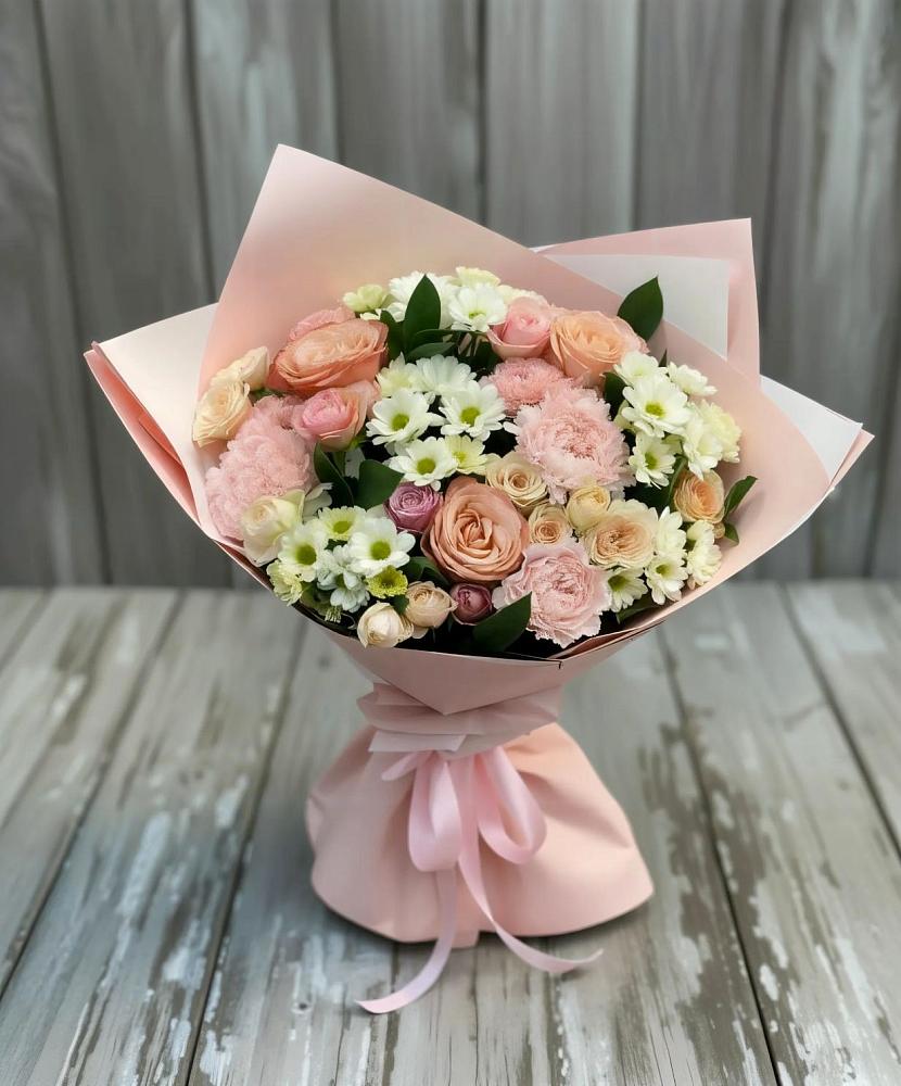 Букет цветов из: Гвоздики, Розы и Хризантемы в Шолохово