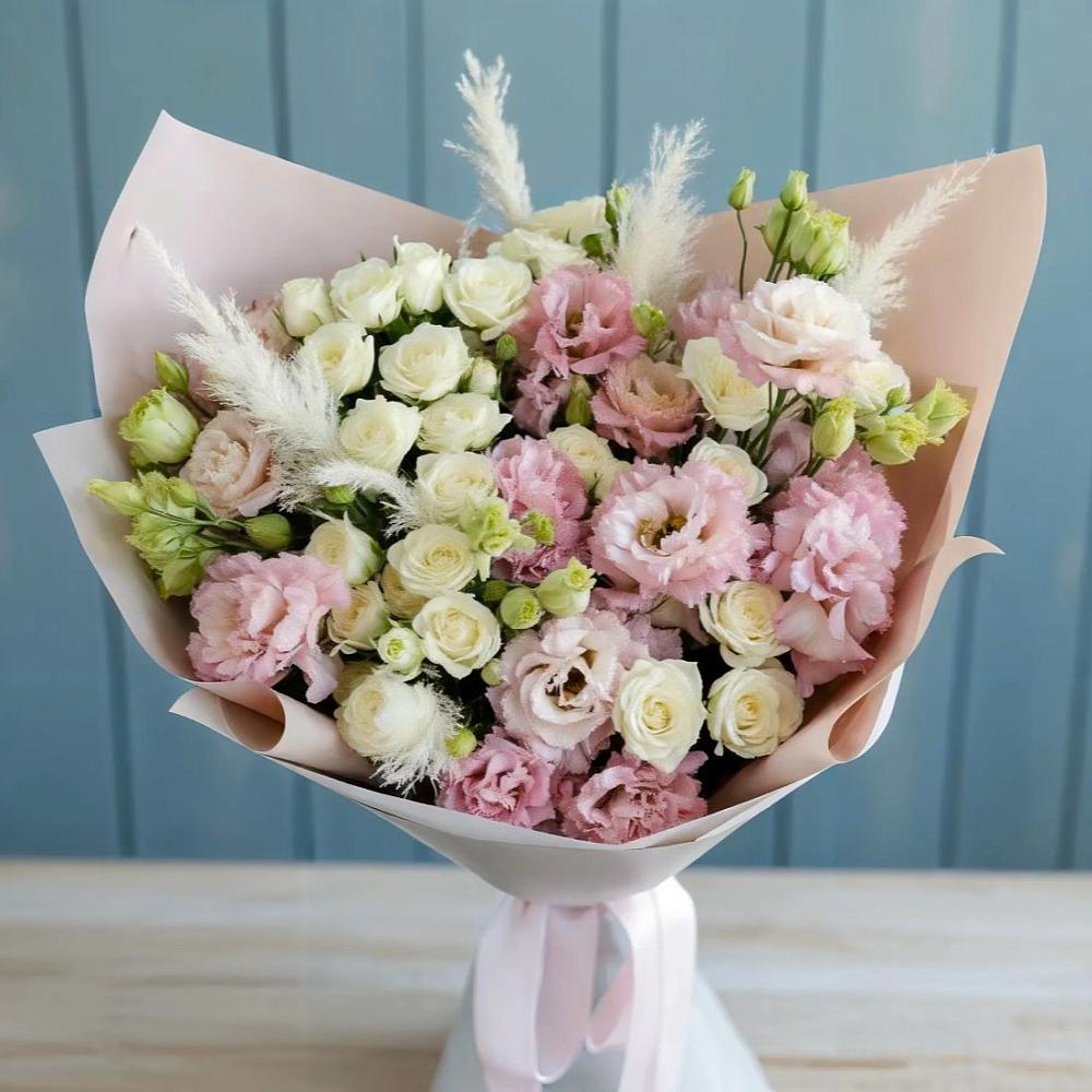 Букет цветов из: Альстромерии и Розы в Шолохово