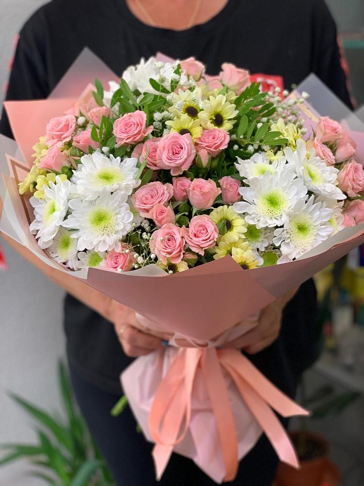 Букет цветов из: Розы и Хризантемы в Шолохово