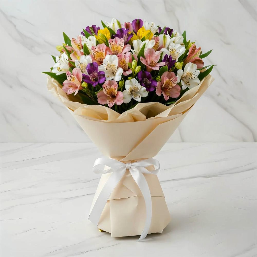 Букет цветов из: Альстромерии в Шолохово