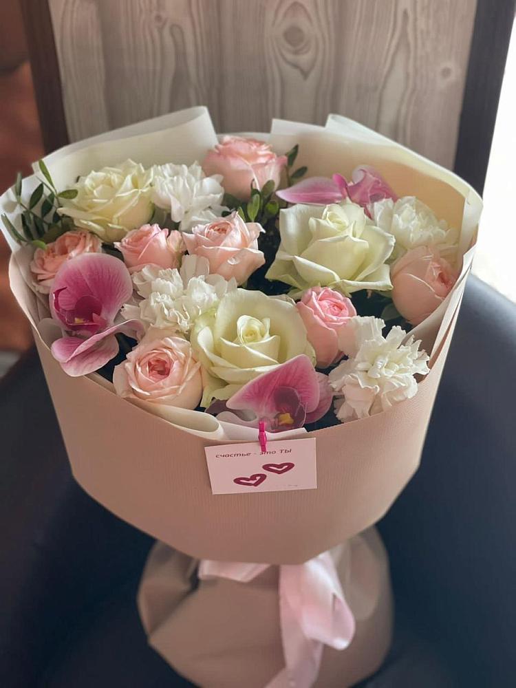 Букет цветов из: Орхидеи, Розы и Гвоздики в Шолохово