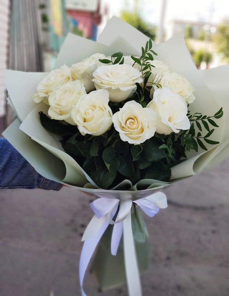 Букет Белые розы Проуд в Шолохово