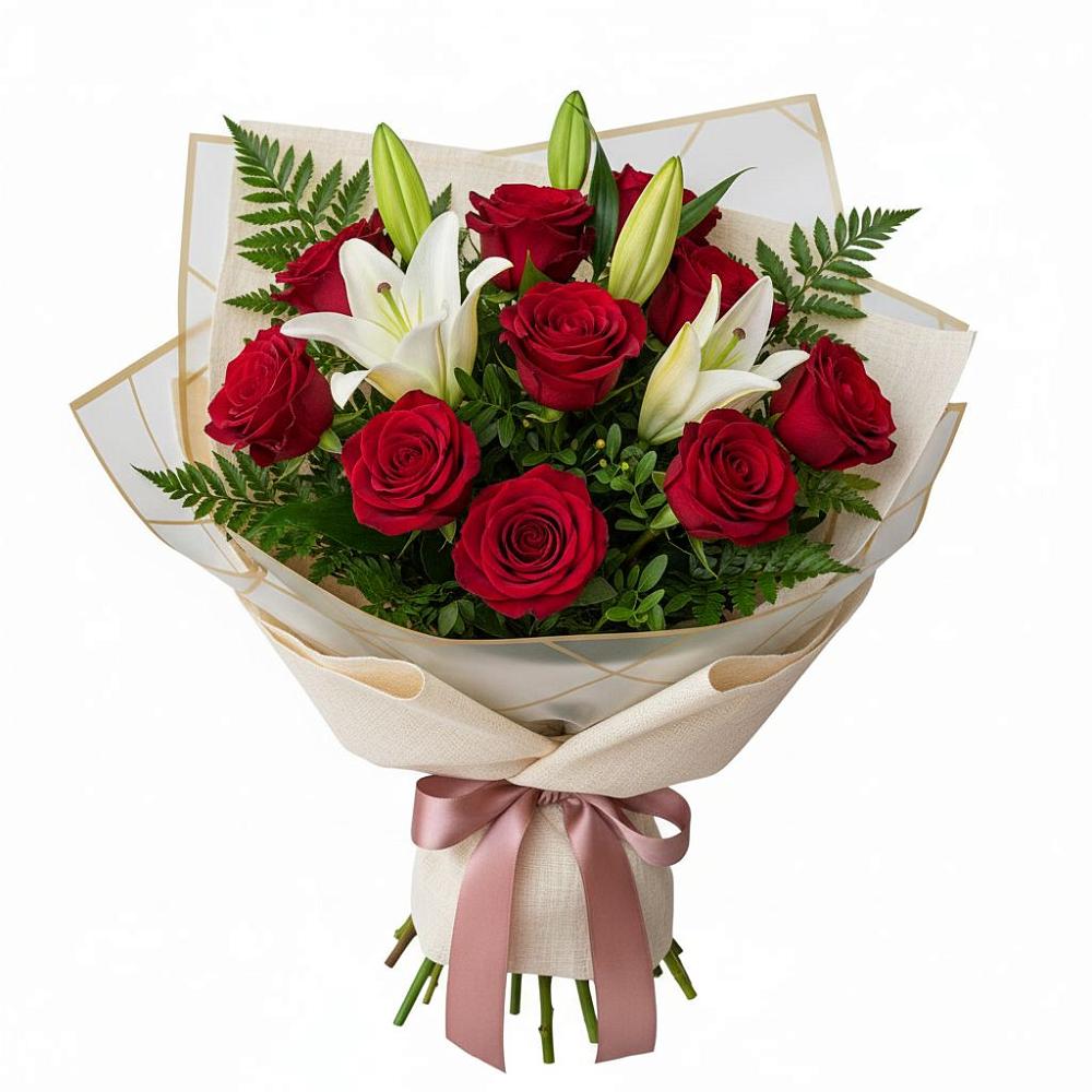 Букет цветов из: Лилии и Розы в Шолохово