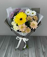 Букет цветов из:  Розы, Герберы и Хризантемы в Шолохово