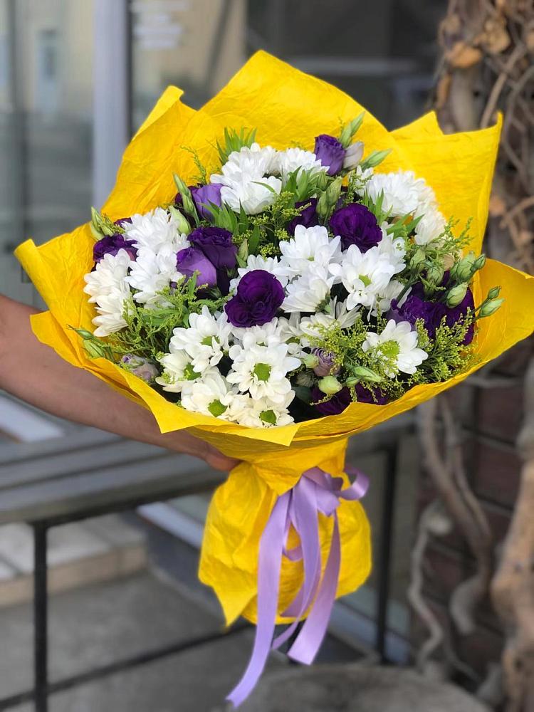 Букет цветов из: Ирисы, Хризантемы и Ромашки в Шолохово