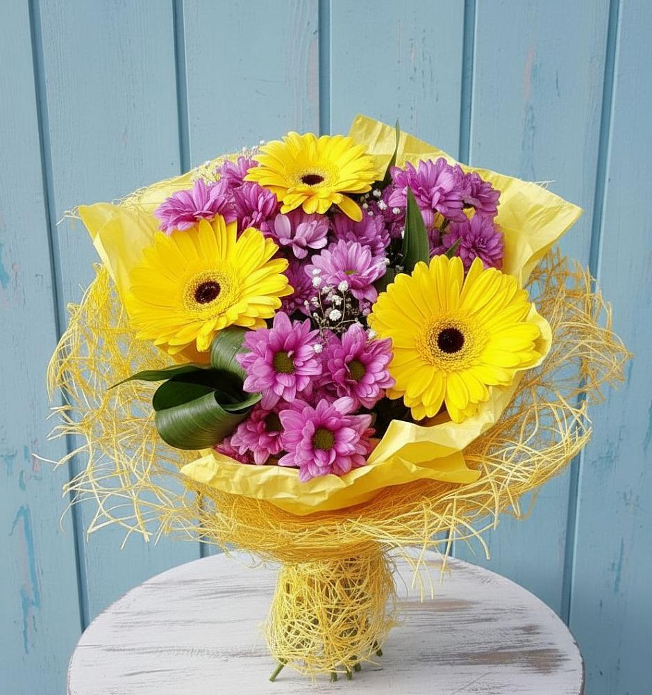 Букет цветов из: Хризантемы и Герберы в Шолохово
