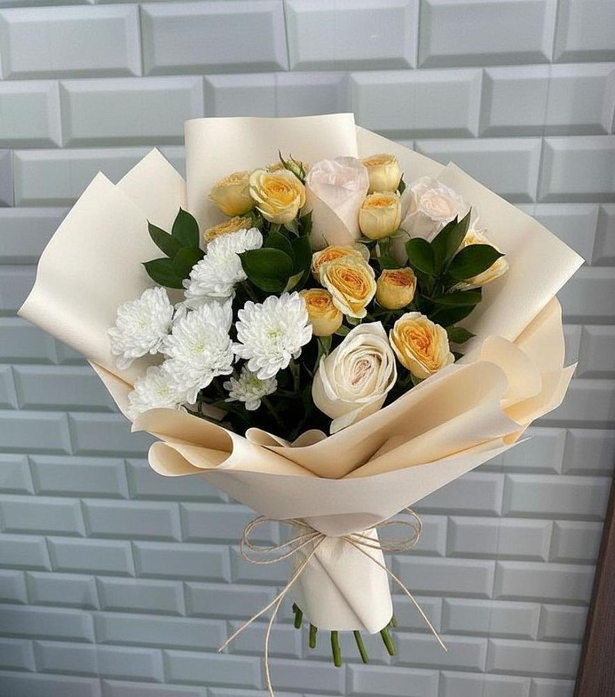 Букет цветов из: Розы и Хризантемы в Шолохово