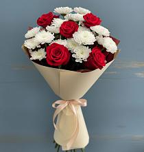 Букет цветов из:  Розы и Хризантемы в Шолохово