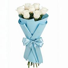 Букет 7 белых роз Проуд в Шолохово