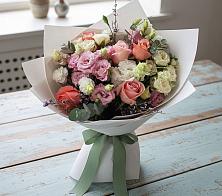 Букет цветов из:  Розы, Лизиантусы и Гвоздики #REPLACE_PRED# Шолохово