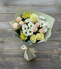 Букет цветов из:  Альстромерии, Розы и Хризантемы в Шолохово