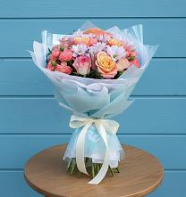 Букет цветов из:  Хризантемы и Розы в Шолохово