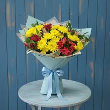 Букет цветов из:  Альстромерии и Хризантемы #REPLACE_PRED# Шолохово