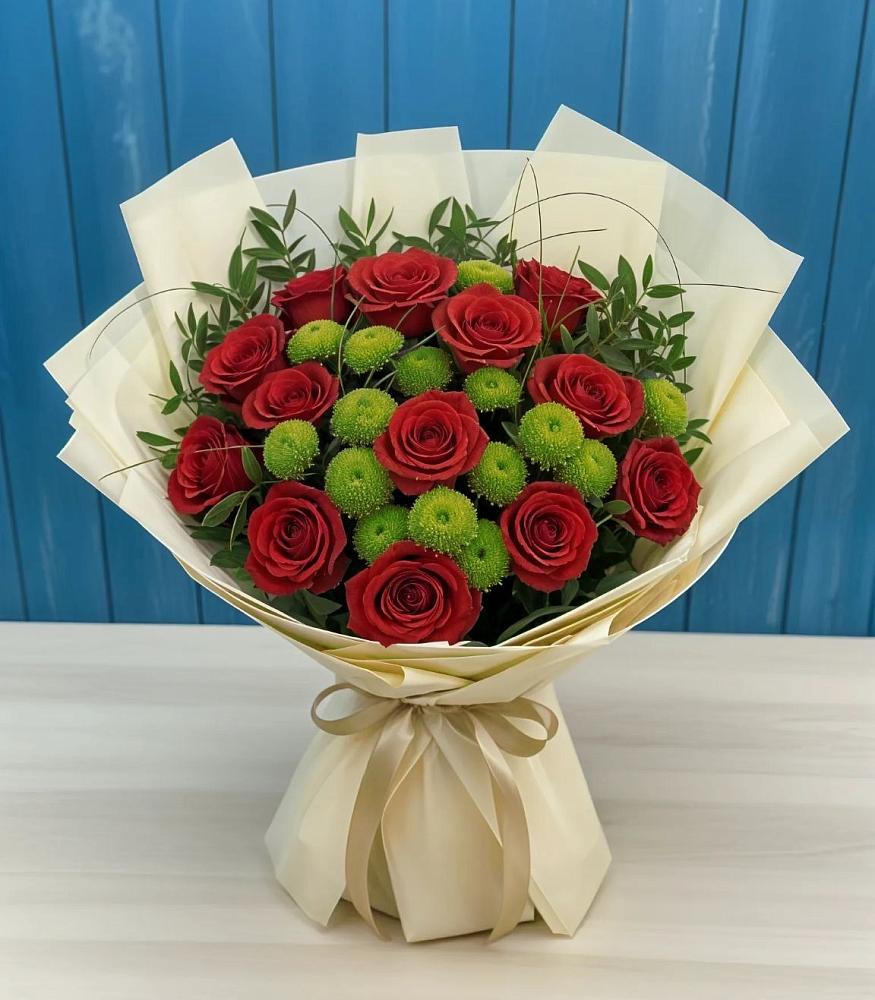 Букет цветов из: Розы и Хризантемы в Шолохово