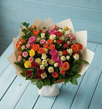 Букет Микс из разноцветных кустовых роз #REPLACE_PRED# Шолохово